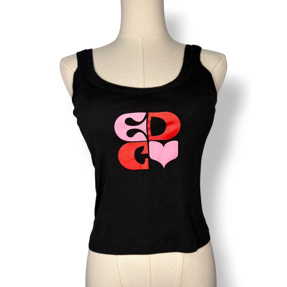 Insomniac EDC Tank Top Women's Small Black Red & Pink Festival